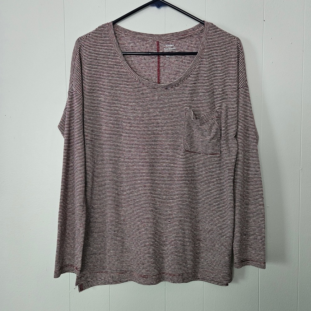 Womens Boyfriend Tshirt Linen Blend Lightweight‎ Casual Everyday Wear